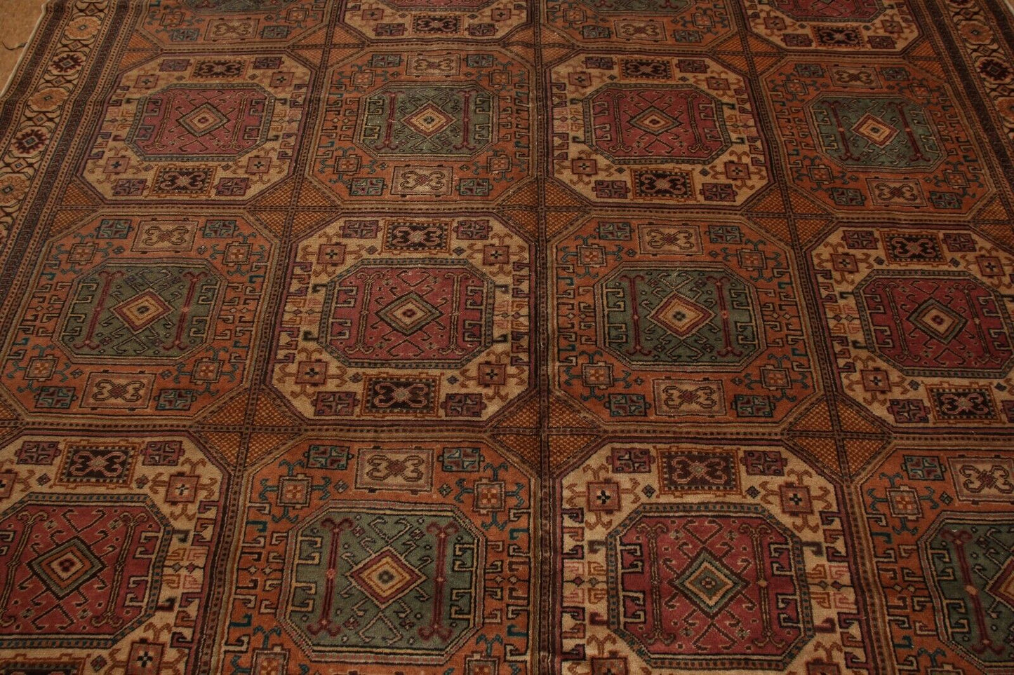Antique Turkish Kasary | 8'4" x 13'6" Hand-Knotted Rug | 100% Wool | Rare Size