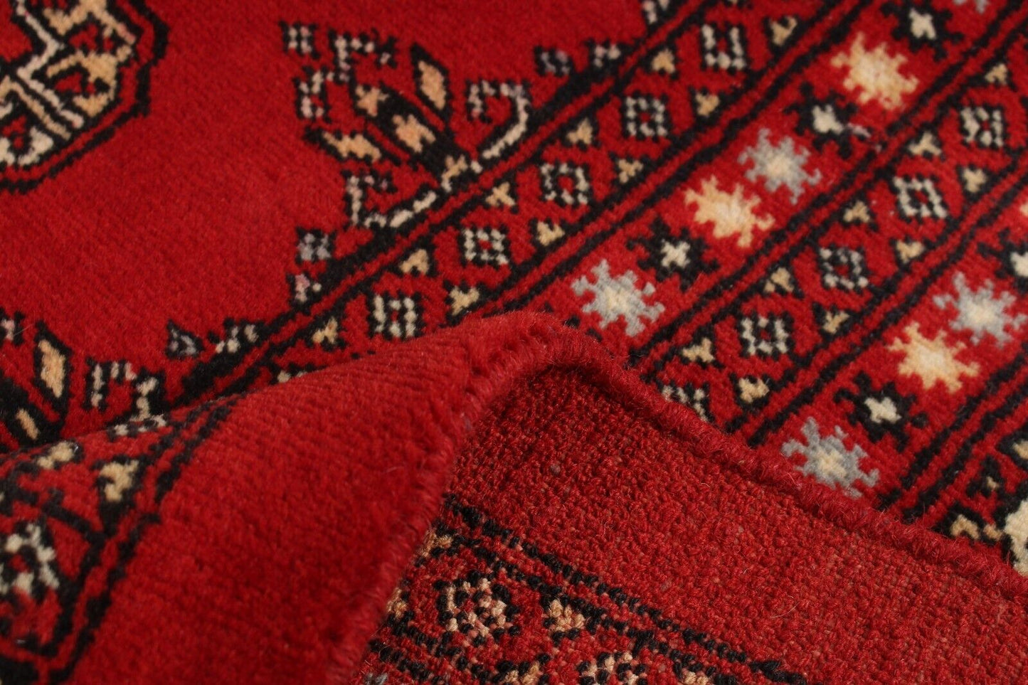 Finest Pakistani Peshawar Bokara | 9'2" x 11'11" Hand-Knotted Wool Area Rug |