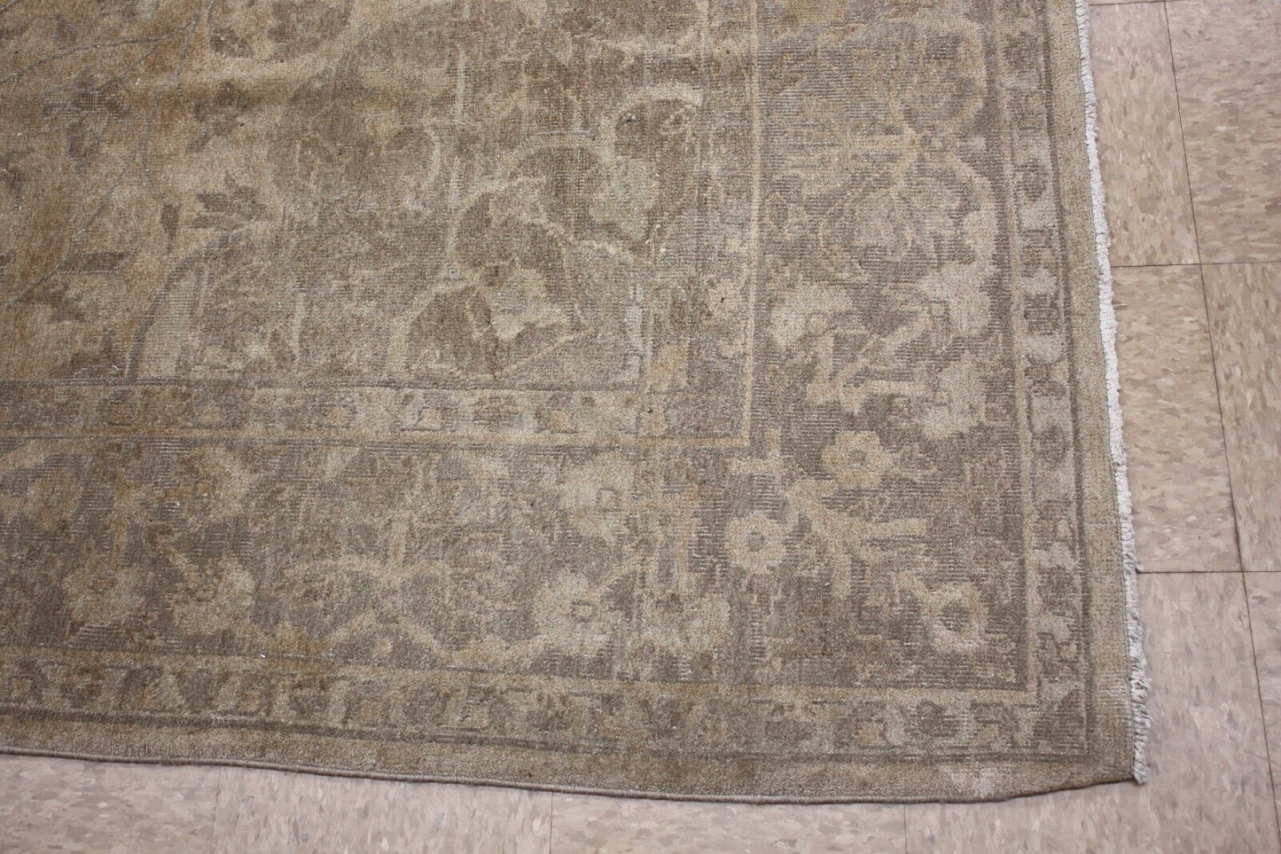 Vintage Hand-Knotted Semi-Antique Keshan Area Rug | 9'7" x 12'9" | 100% Wool