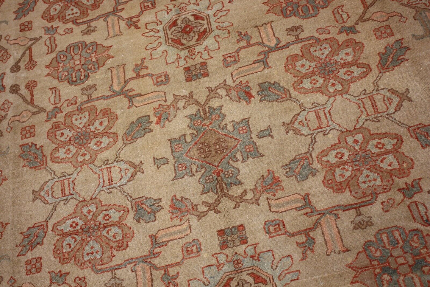 Semi Antique Hand-Knotted Mahal Area Rug | 8'4" x 10' | 100% Wool | VIntage