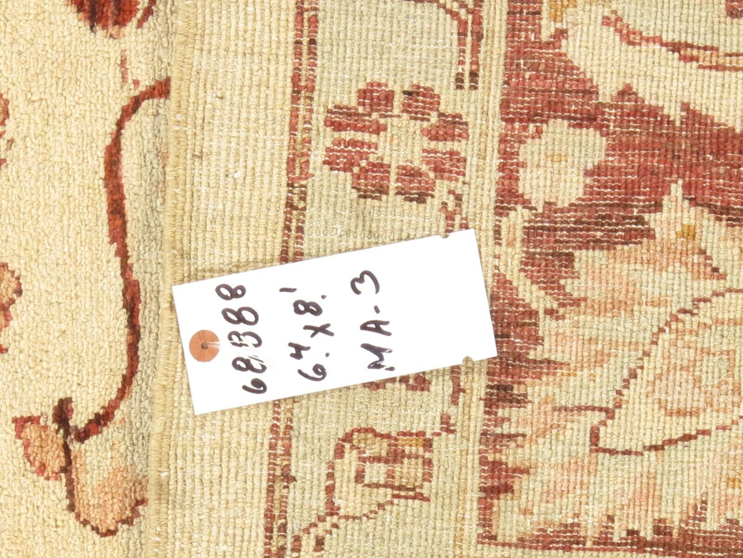 Traditional Hand-Knotted Peshawar Wool Area Rug | 6'8" x 8'2" | Vintage | Floral