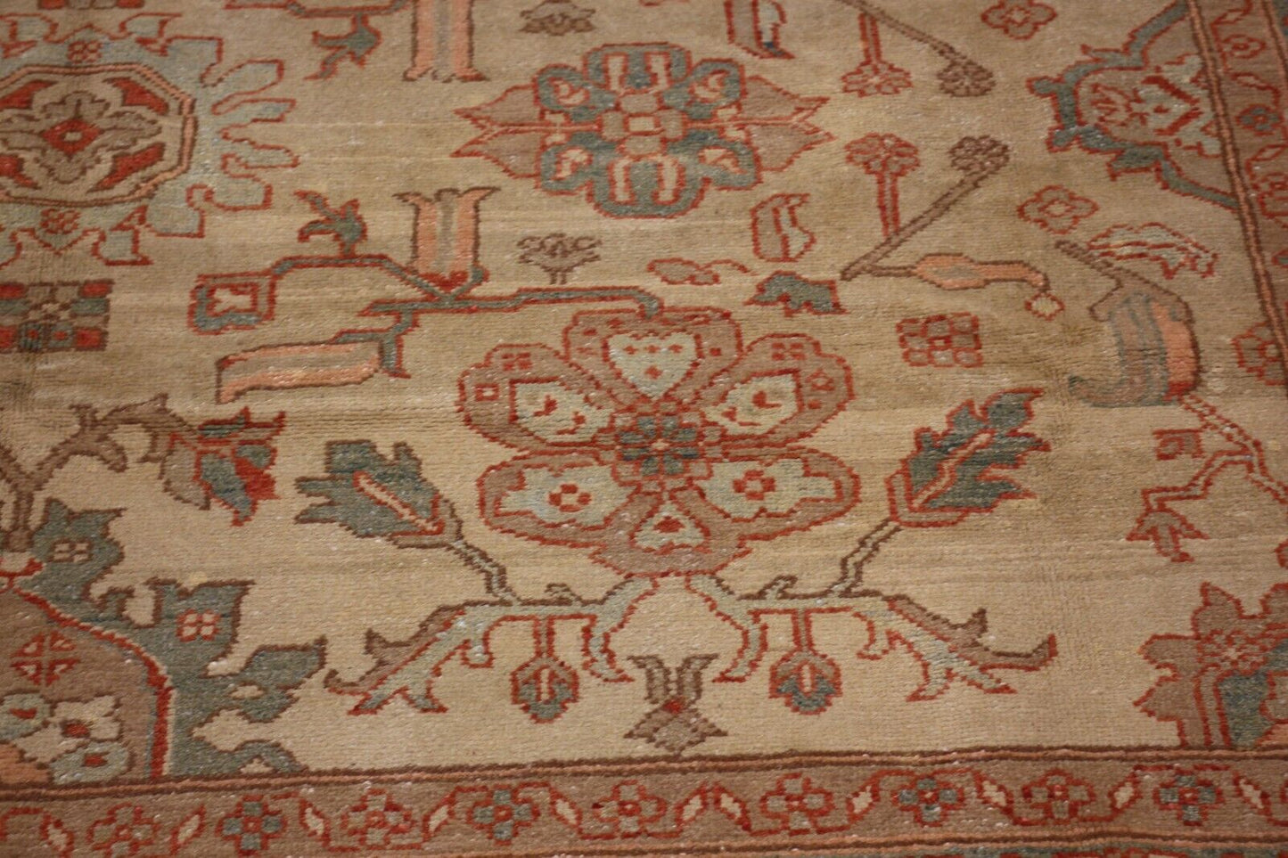 Semi Antique Hand-Knotted Mahal Area Rug | 8'4" x 10' | 100% Wool | VIntage
