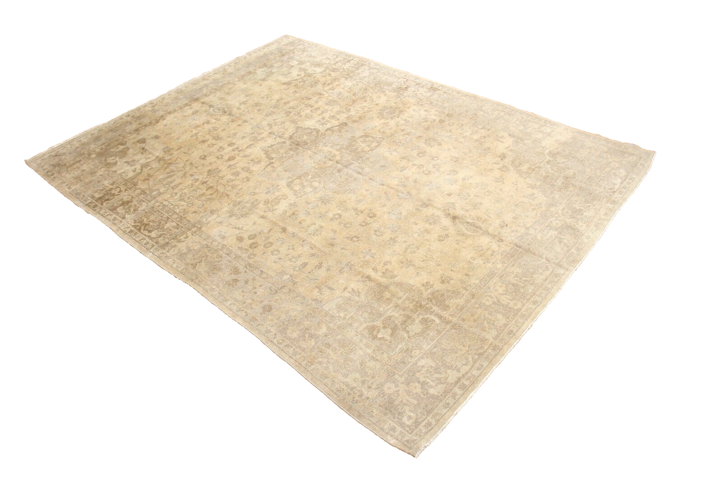 Vintage Hand-Knotted Semi-Antique Keshan Area Rug | 9'7" x 12'9" | 100% Wool