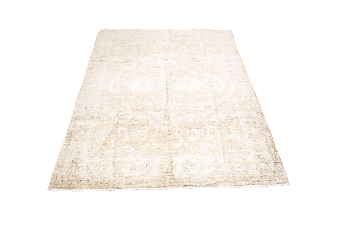 Semi-Antique Peshwar | 8' x 11'1" Hand-Knotted Oriental Rug | 100% Wool