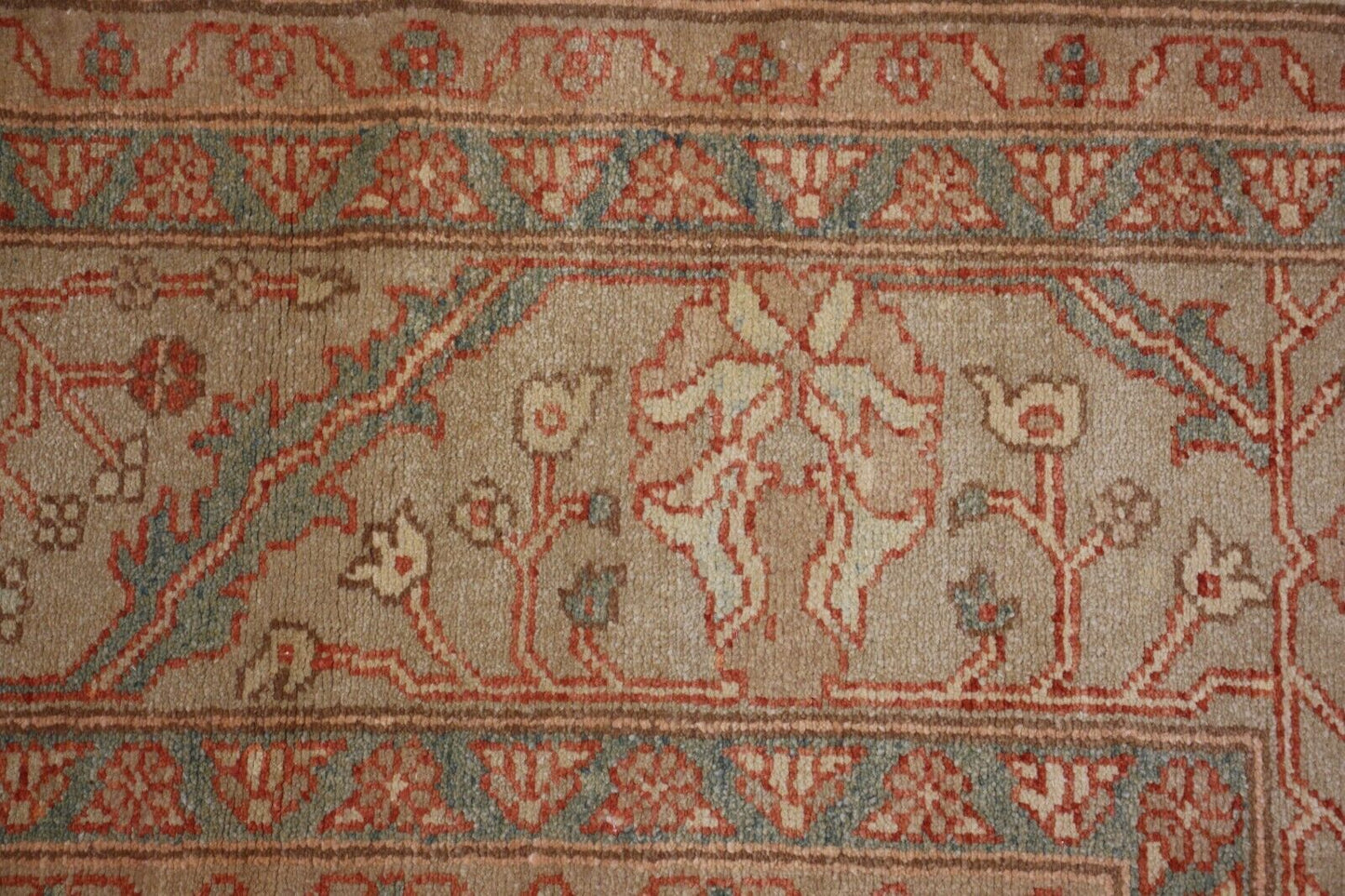 Semi Antique Hand-Knotted Mahal Area Rug | 8'4" x 10' | 100% Wool | VIntage