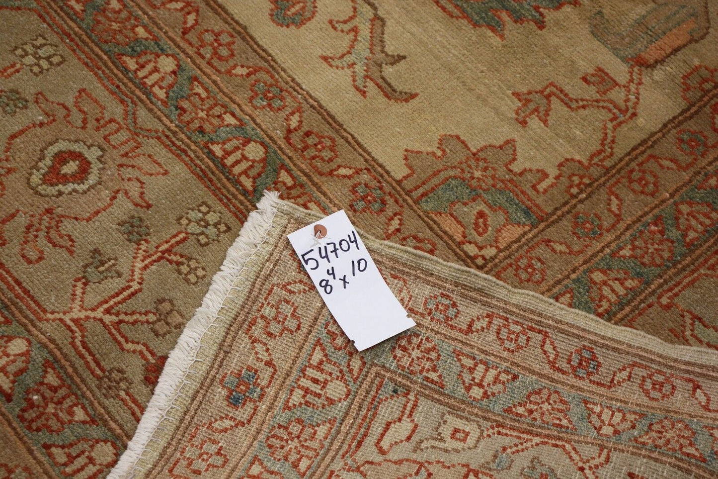Semi Antique Hand-Knotted Mahal Area Rug | 8'4" x 10' | 100% Wool | VIntage
