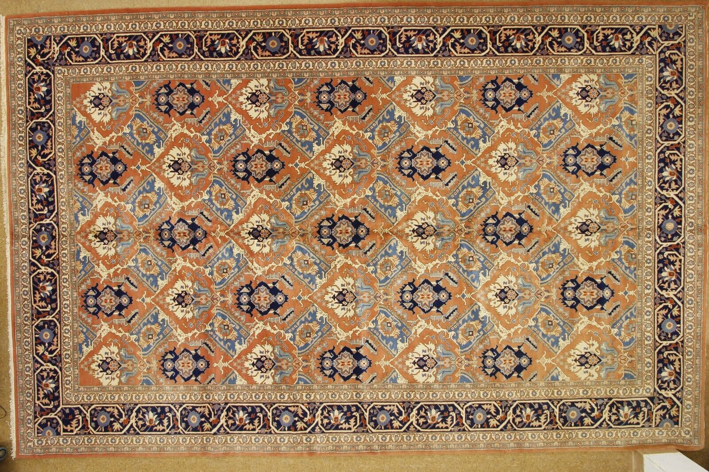 Heriz PersianDesign | 12'9" x 19'10" Hand-Knotted Wool Rug | 1970's | Vintage
