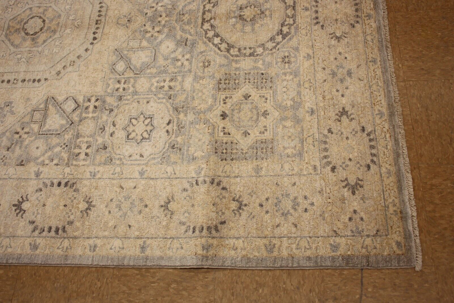 Pakistani Mamluk | 100% Wool | 6'2" x 8'11" Hand Knotted Traditional Area Rug