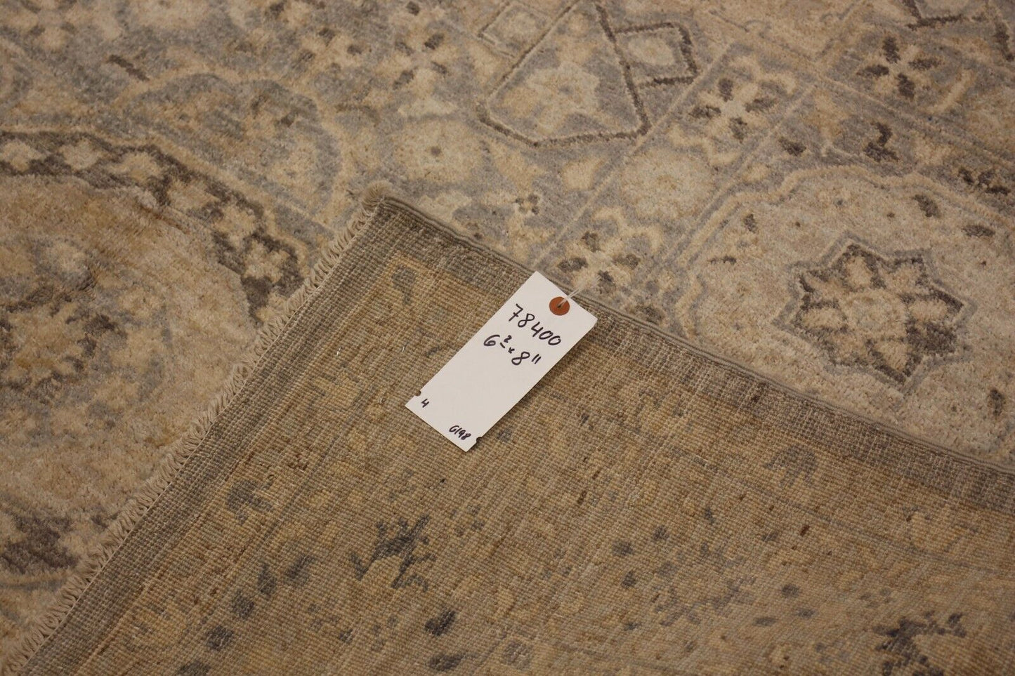 Pakistani Mamluk | 100% Wool | 6'2" x 8'11" Hand Knotted Traditional Area Rug