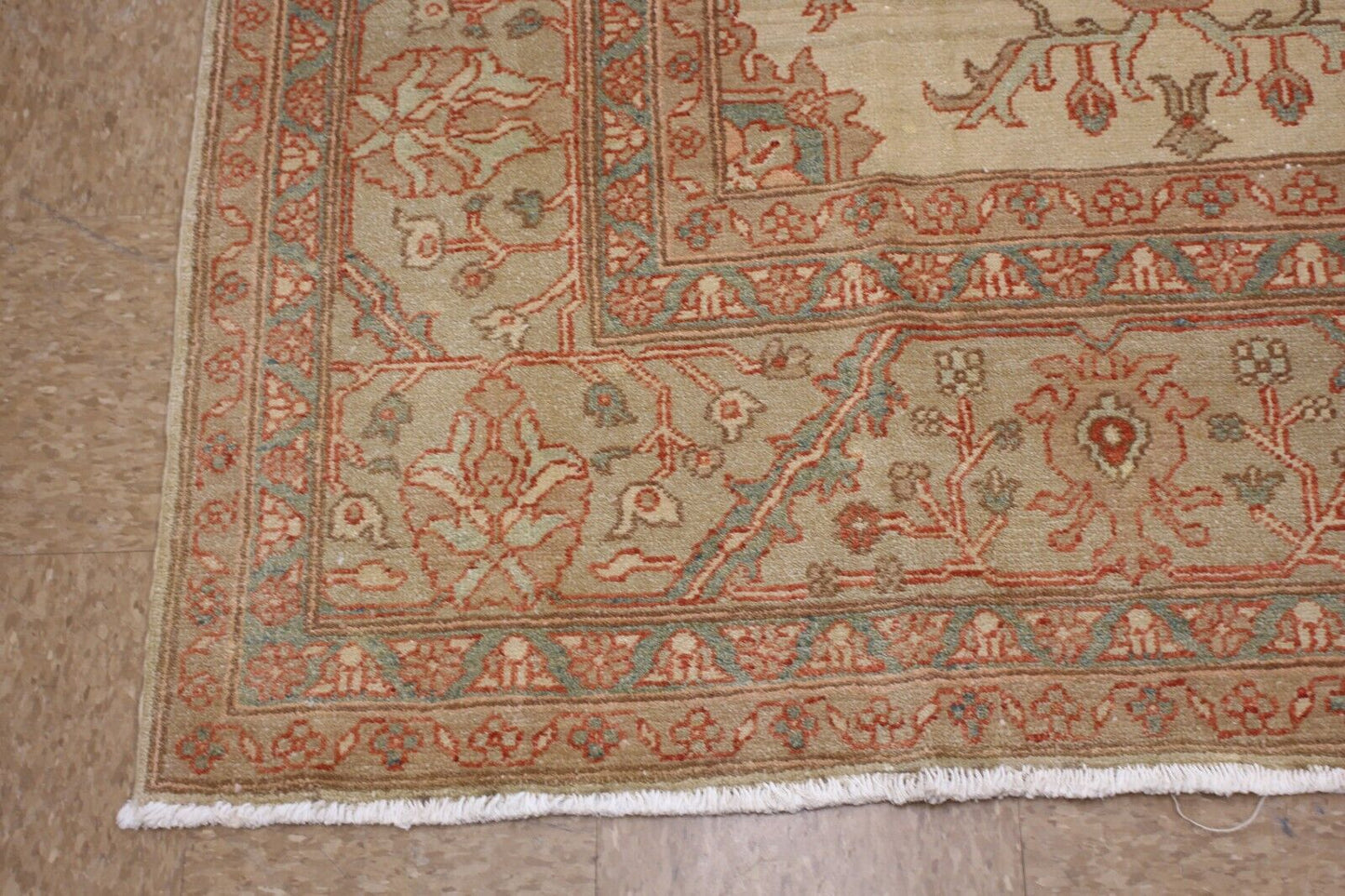 Semi Antique Hand-Knotted Mahal Area Rug | 8'4" x 10' | 100% Wool | VIntage