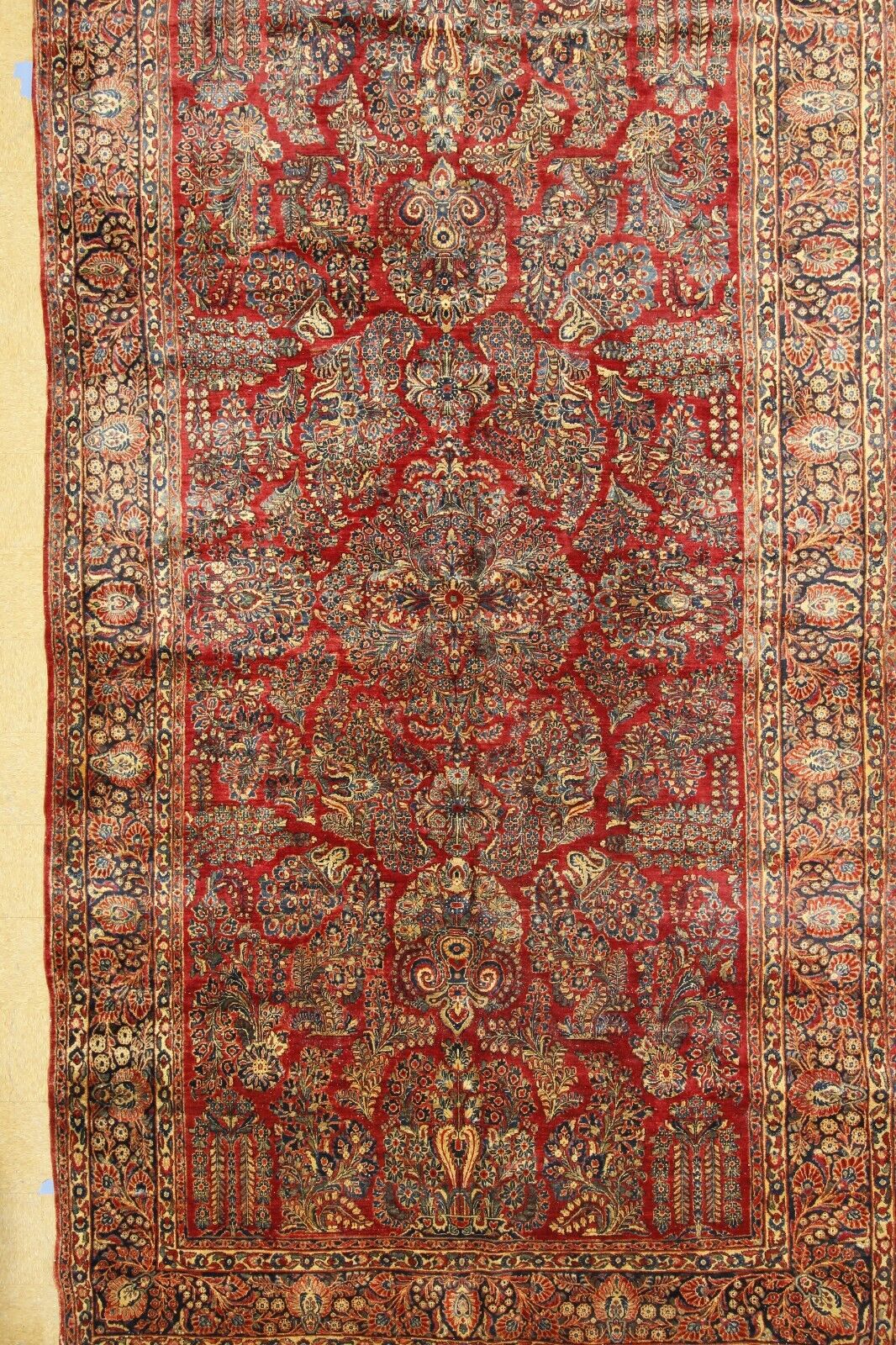 Antique Sarouk | 9'7" x 16'7" Hand-Knotted Wool Area Rug | Over 100+ Years Old!