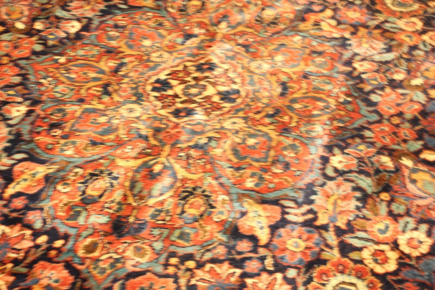 Antique Kazvin | 9'0" x 11'11" Hand-Knotted Wool Area Rug | Mint Condition