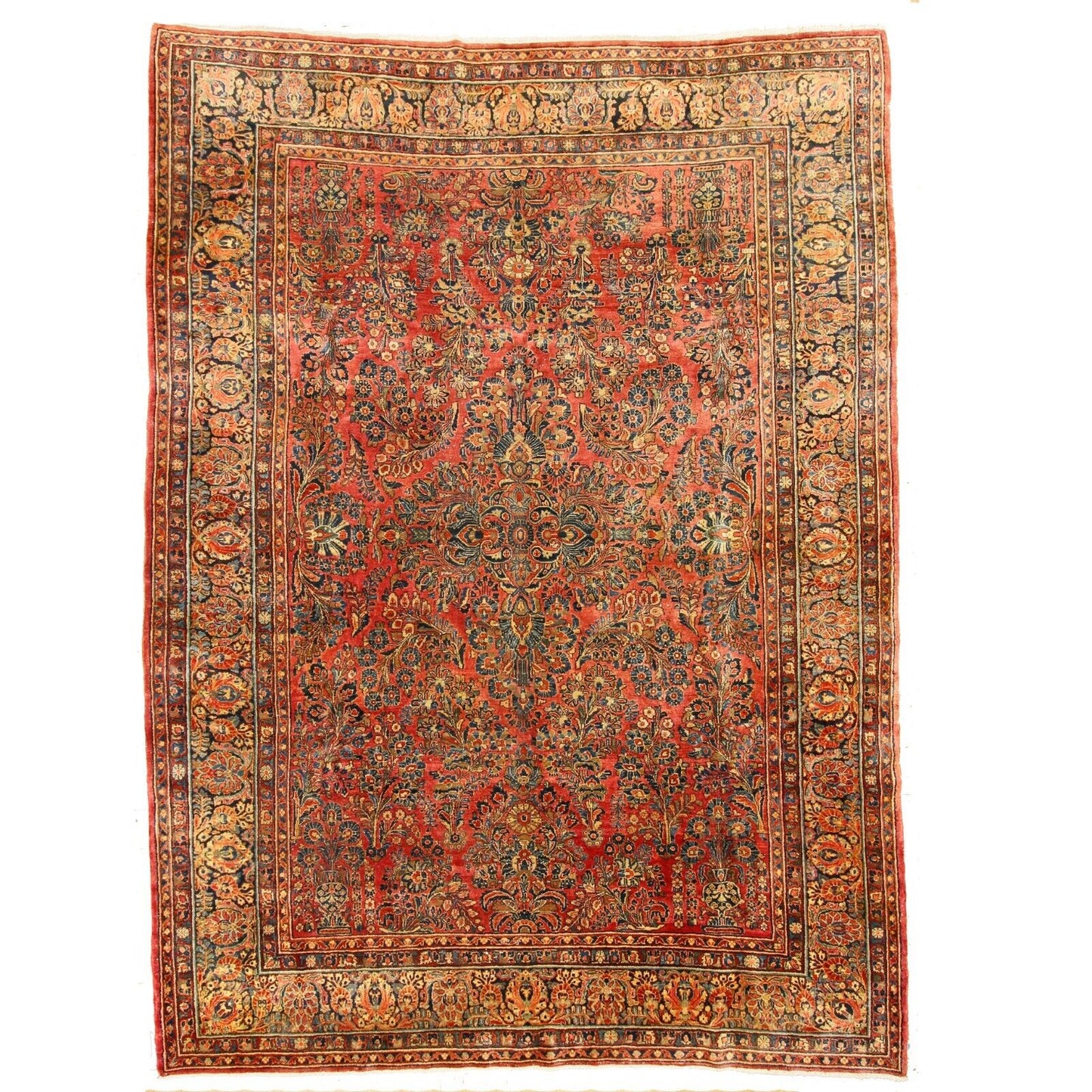 Antique PersianSarouk | 8'8" x11'9" Hand-Knotted Wool Rug | Over 100 Years Old!