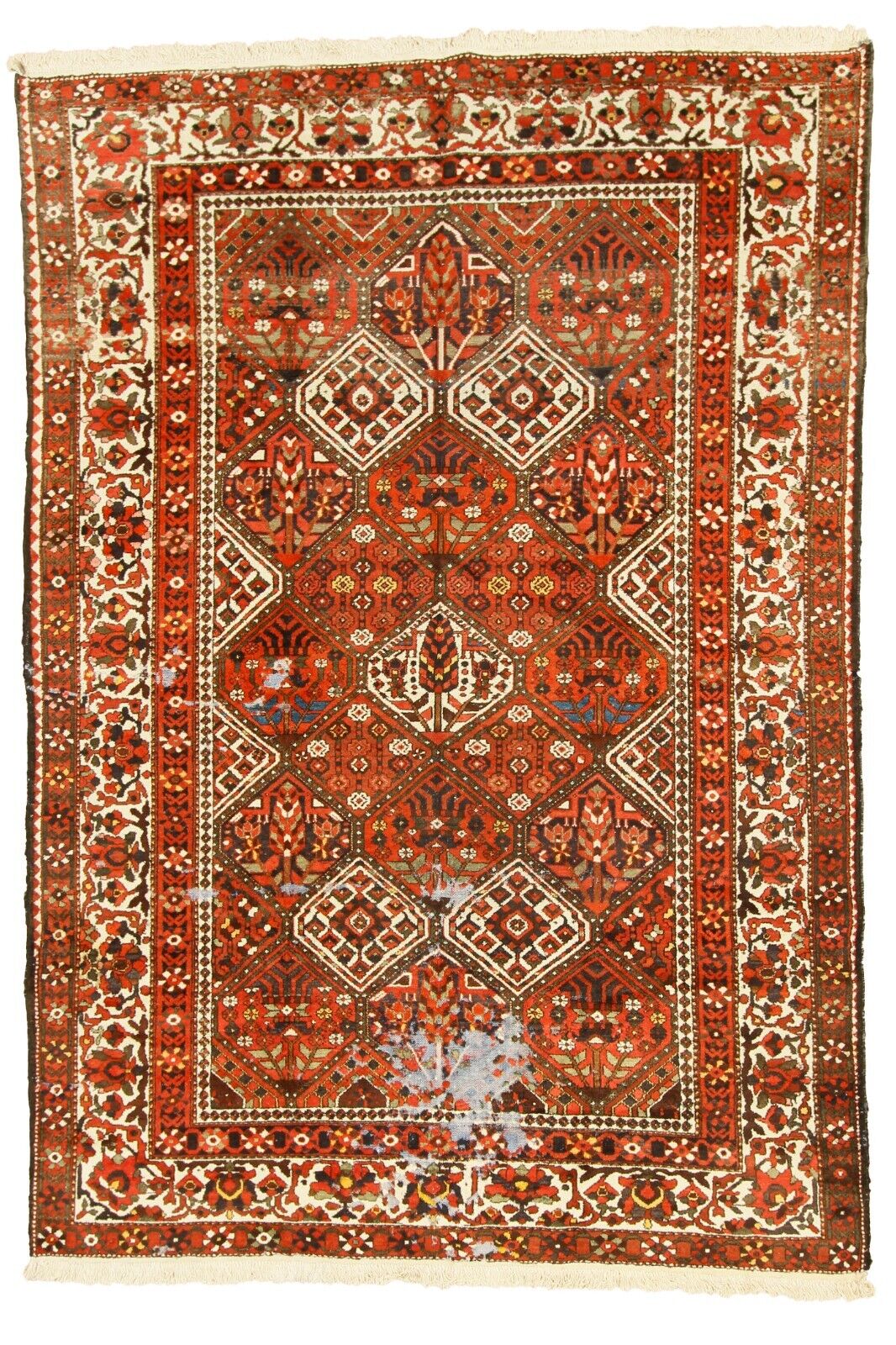 Antique Bachtiar | Restoration Project | 7'2" x 10'4" Hand-Knotted Wool Area Rug