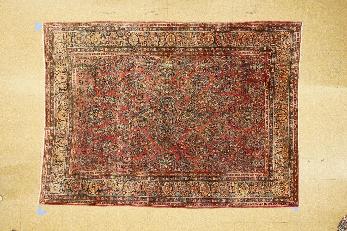 Antique PersianSarouk | 8'8" x11'9" Hand-Knotted Wool Rug | Over 100 Years Old!