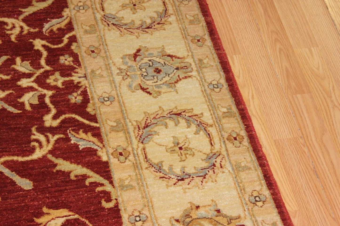 Oriental Peshwar | 6'6" x 9'6" Hand-Knotted Vintage Area Rug | 100% Wool