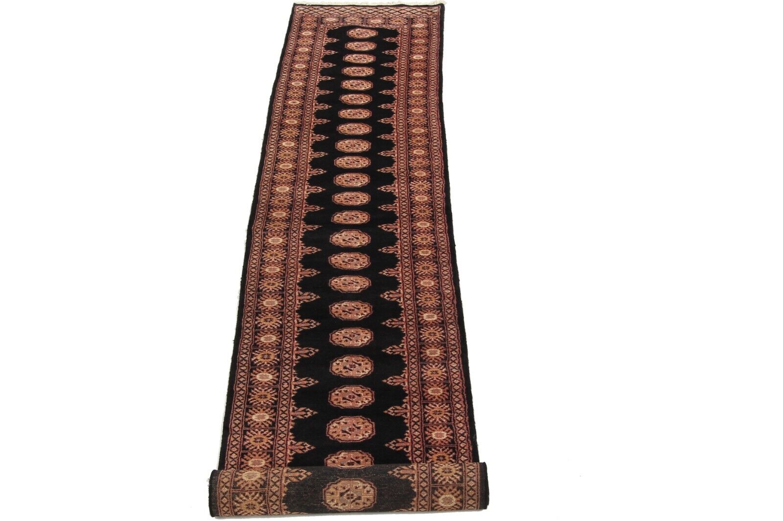 Vintage Bokara | 2'7" x 15'10" Hand-Knotted Oriental Runner Rug | 100% Wool