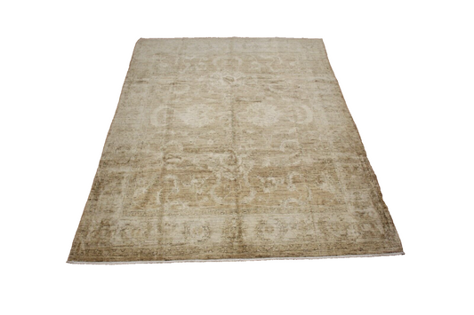 Semi-Antique Peshwar | 8' x 11'1"  Hand-Knotted Oriental Rug | 100% Wool